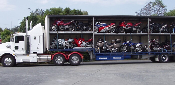 vận chuyển xe máy bằng xe tải