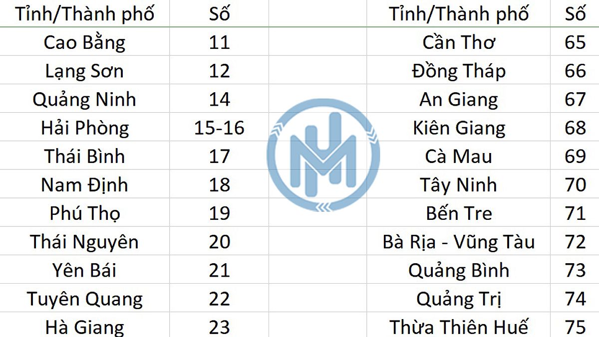 Biển số xe các tỉnh thành Việt Nam mới nhất năm 2024