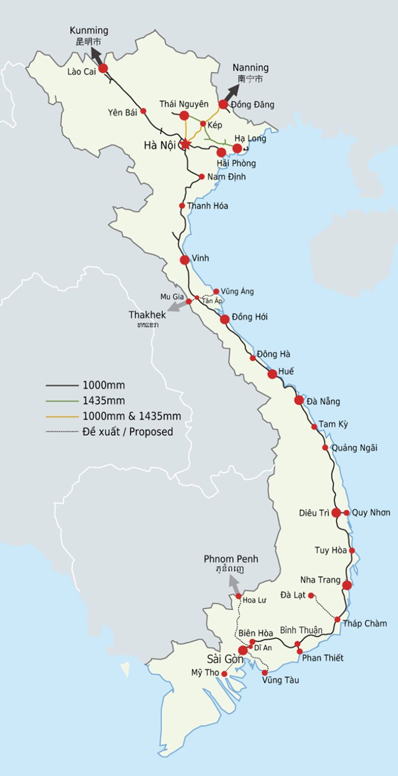 Hệ thống đường sắt Việt Nam qua các thời kỳ