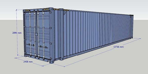 Kích thước thùng container tiêu chuẩn