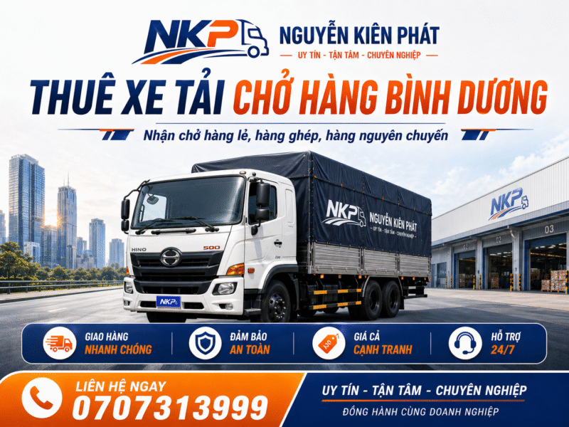 Bảng giá thuê xe tải chở hàng Bình Dương tham khảo Bảng giá thuê xe tải chở hàng Bình Dương tham khảo