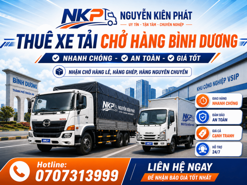 Dịch vụ thuê xe tải chở hàng Bình Dương của Nguyễn Kiên Phát Dịch vụ thuê xe tải chở hàng Bình Dương của Nguyễn Kiên Phát