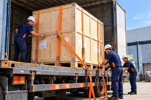 Bốc xếp hàng hóa cẩn thận trước khi vận chuyển đường dài